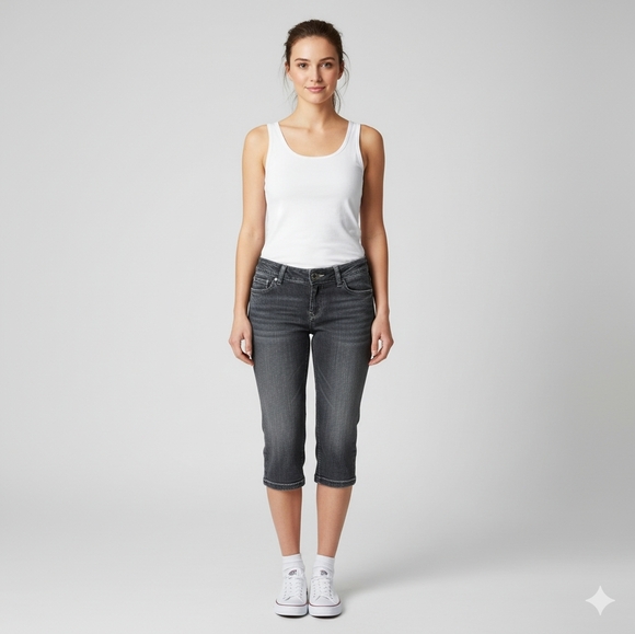 Streetwear Society Knee length denim shorts - Picture 1 of 5